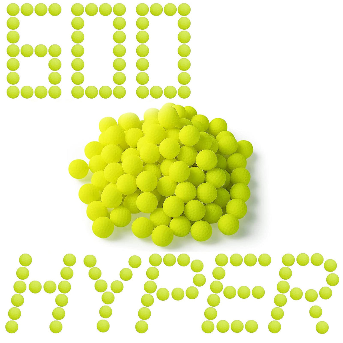 YTSWELE 600 rounds neon yellow pack for clear visibility during Nerf battles.