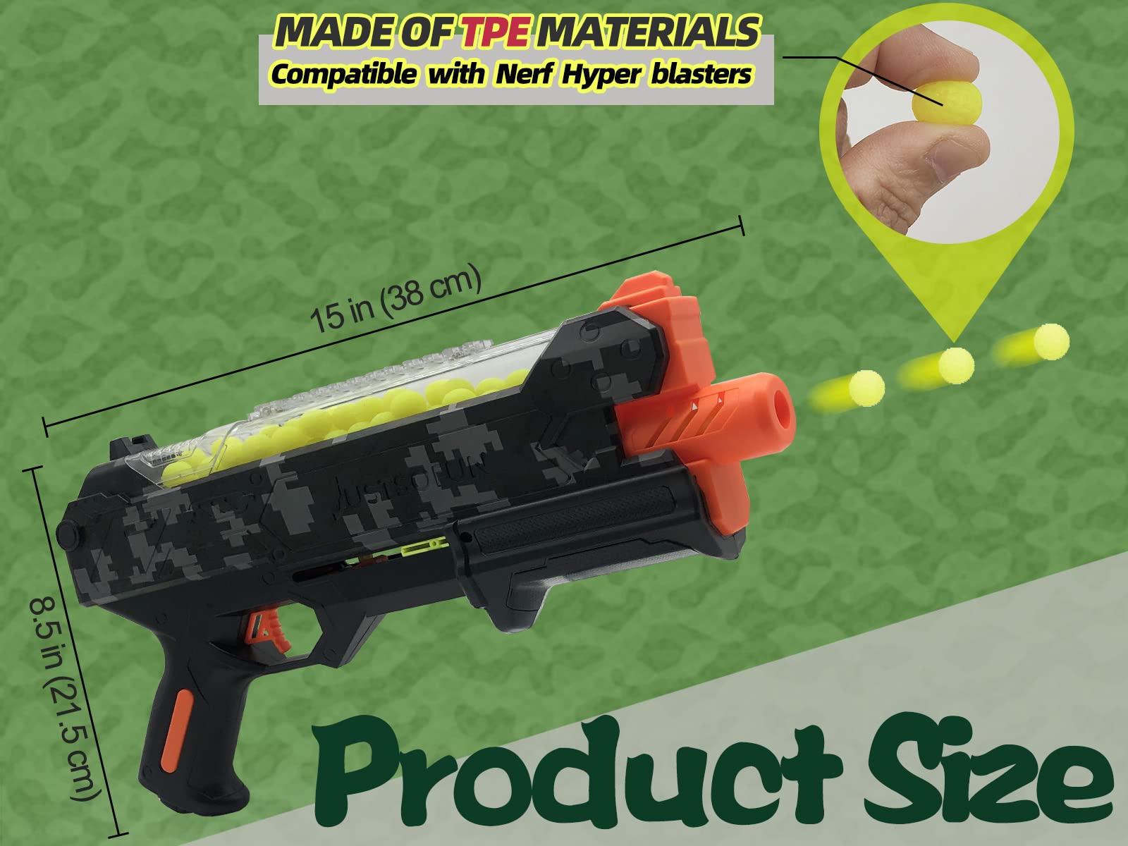 YTSWELE Nerf Hyper bullets for reliable performance and easy cleanup.