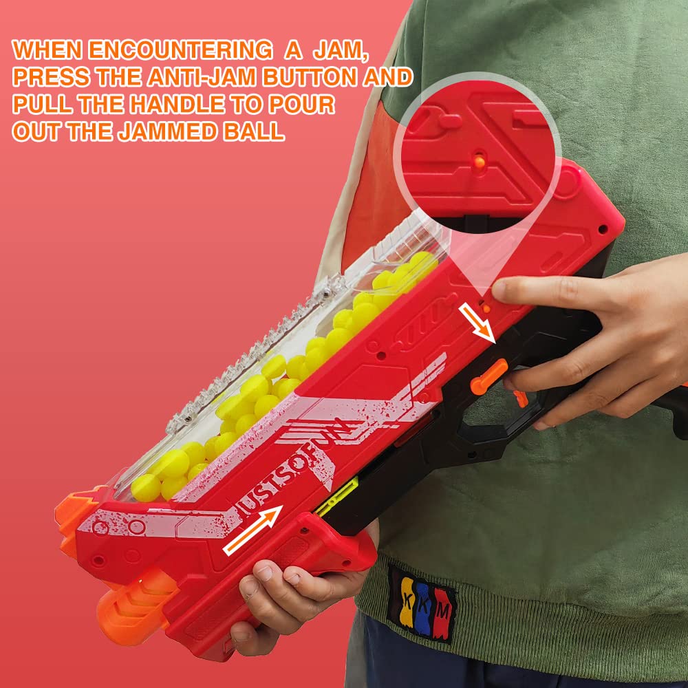 YTSWELE pump-action blaster enabling smooth priming without batteries.