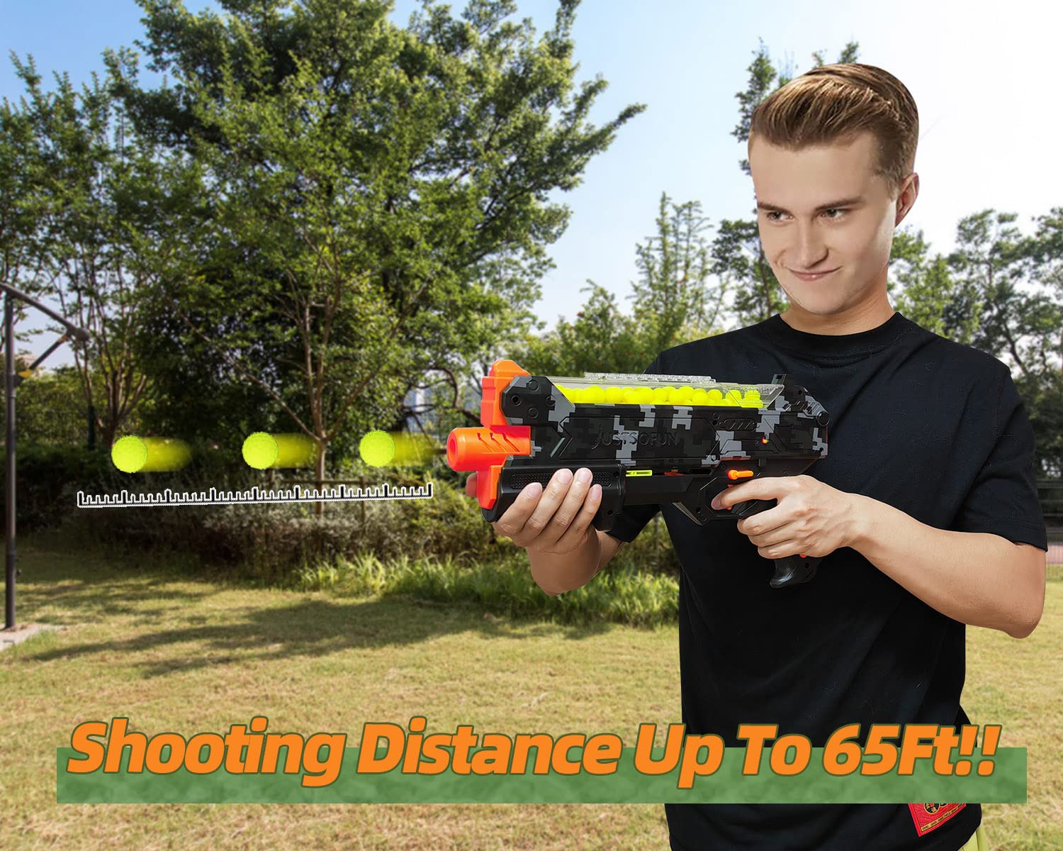 YTSWELE Easy pump-action priming supports smooth firing.
