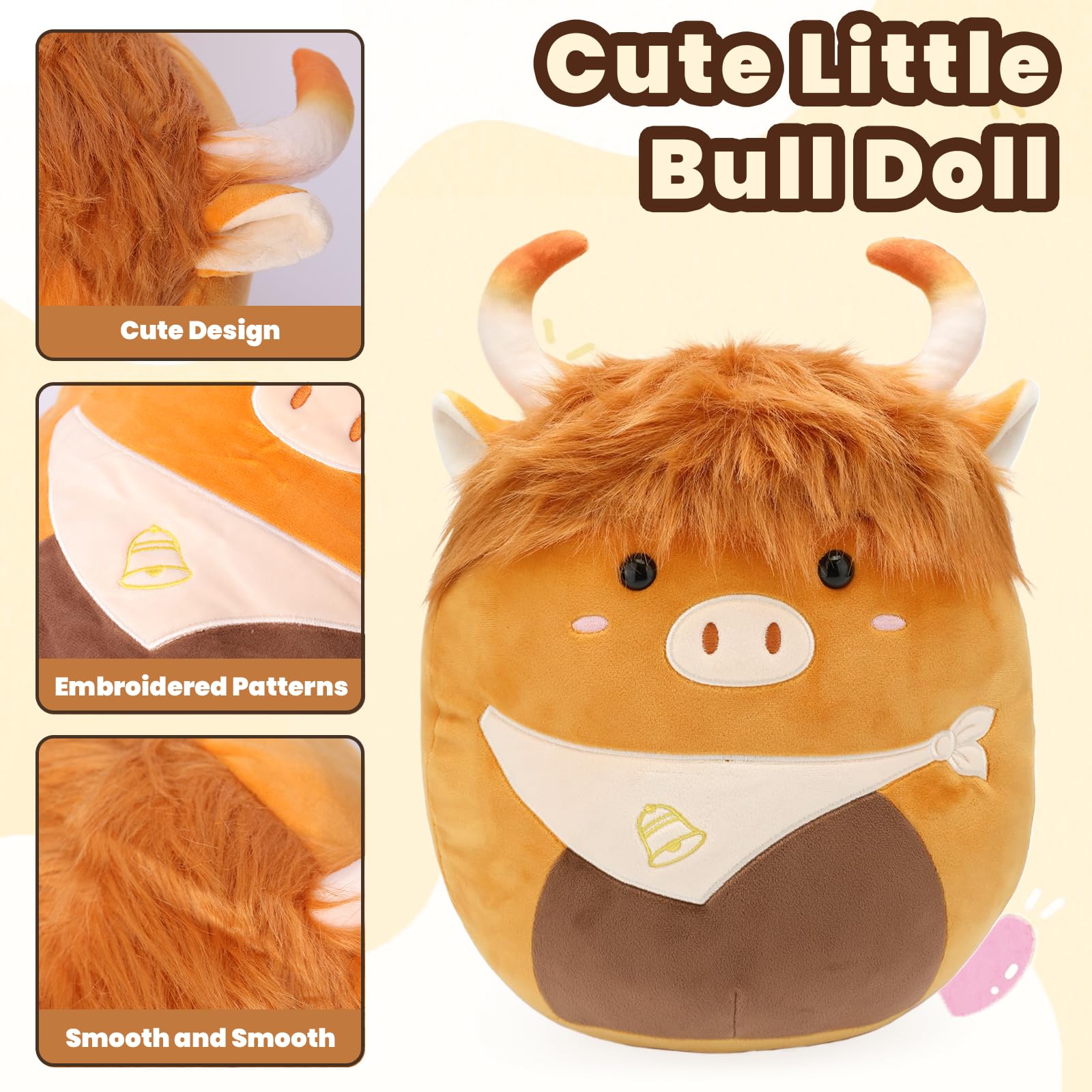Yytoyshop Highland Cows Plush On Sofa versatile decor piece in living room