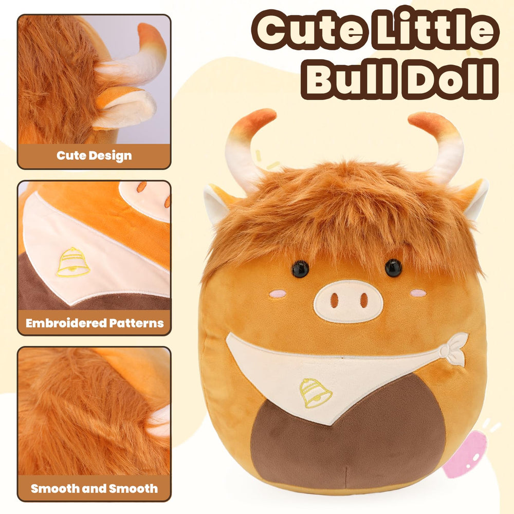 Yytoyshop Highland Cows Plush On Sofa versatile decor piece in living room