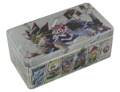 Yu-Gi-Oh! 25th Anniversary Dueling Mirrors Tin front view, ideal display piece for fans.