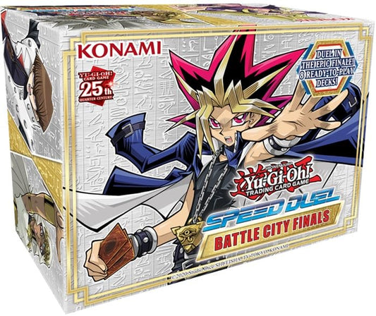 Yu-Gi-Oh! Battle City Finals Speed Box cover with ready-to-play decks for quick duels.