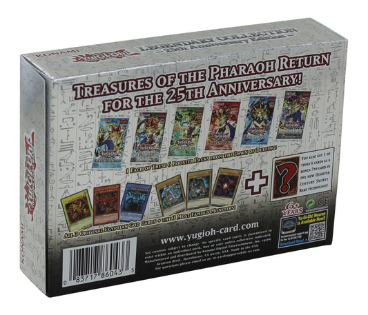 Opened Yu-Gi-Oh! Legendary Collection 25th Anniversary Box reveals collectible cards for expanding a collection.