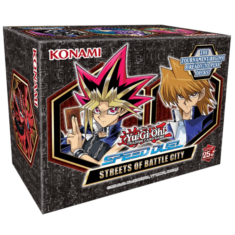 Yu-Gi-Oh! Speed Duel Streets of Battle City box cover ideal for fast, social duels.
