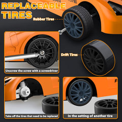 YUAN PLAN drift tires close-up for better grip during drifts