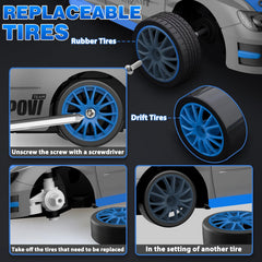 YUAN PLAN RC drift car remote control features a pistol-grip design for easy driving