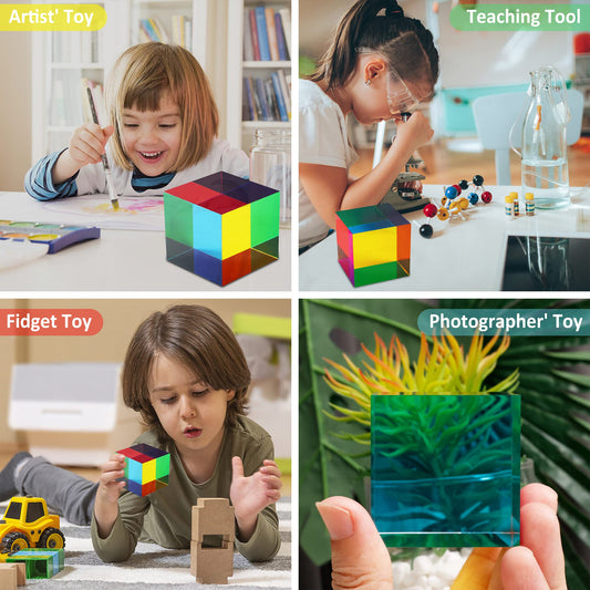 YuanDian CMY Cube angle play reveals evolving colors for creativity.