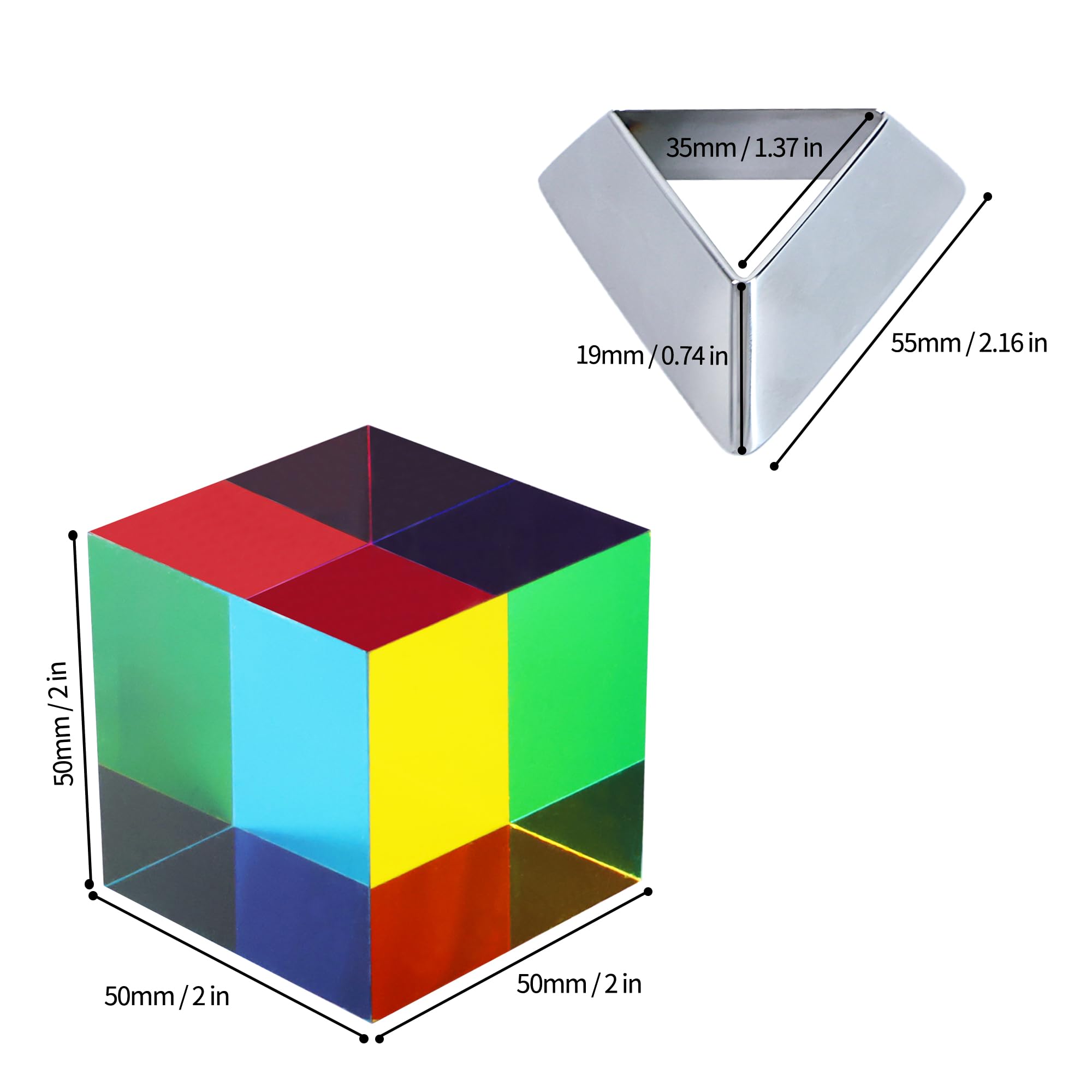 YuanDian CMY Cube made of durable acrylic with scratch resistance.