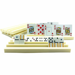 Yuanhe 4-pack domino holders with slanted slots for easy viewing and organization.