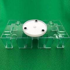 Yuanhe 9-deck Canasta card tray front view shows clear visibility for fast play.