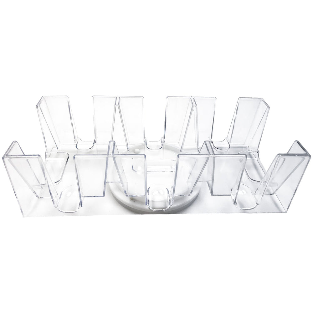 Yuanhe 9-deck Canasta card tray side view for organized gameplay and easy access.