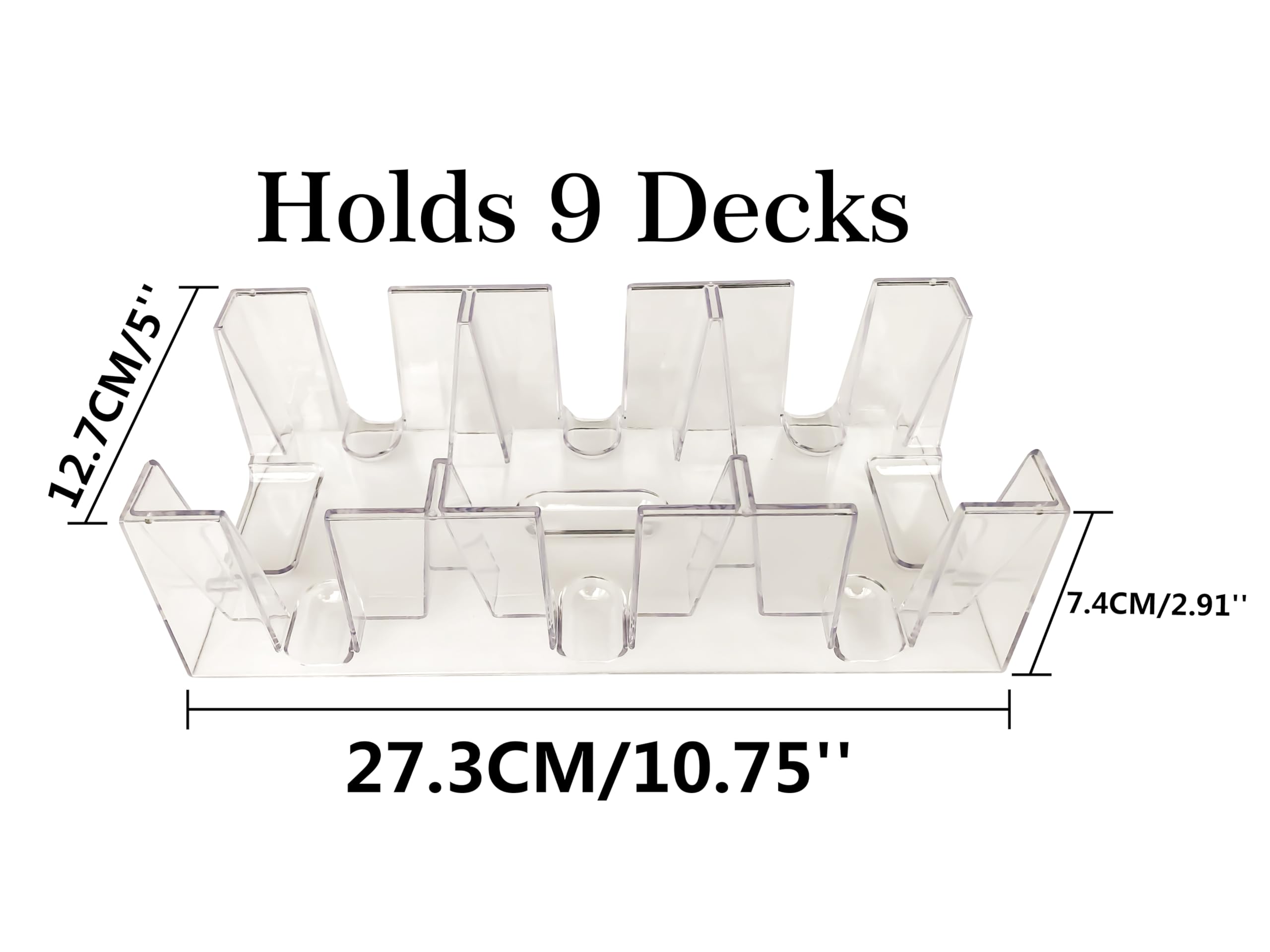 Yuanhe 9-deck tray accommodates wide or narrow cards for flexibility
