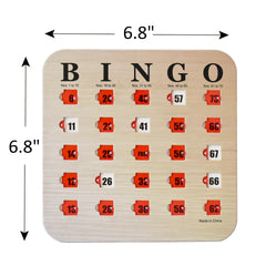 Yuanhe bingo cards feature large bold numbers for easy reading by seniors.