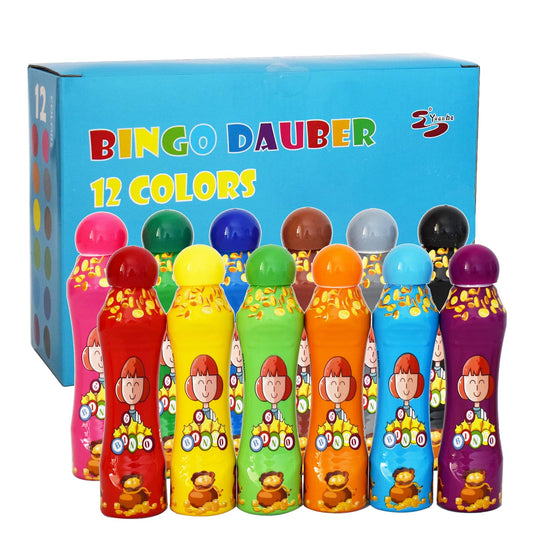 Yuanhe Bingo Dabbers set in multiple colors for quick-dry, mess-free stamping.