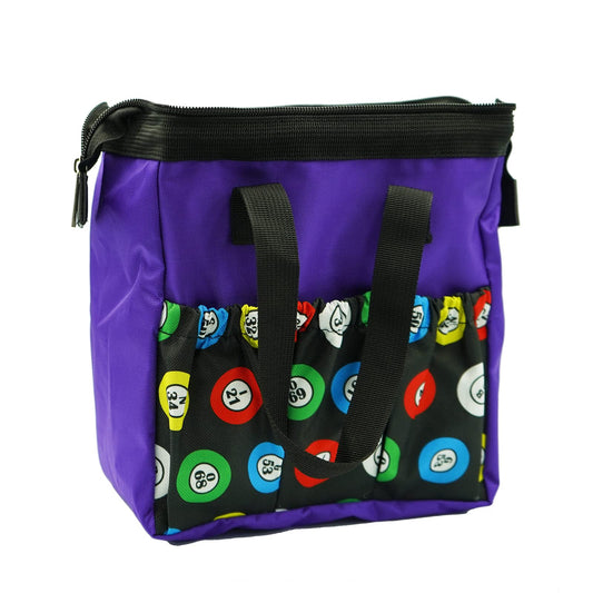 Yuanhe Bingo Dauber Bag front view showing six external pockets for easy access.