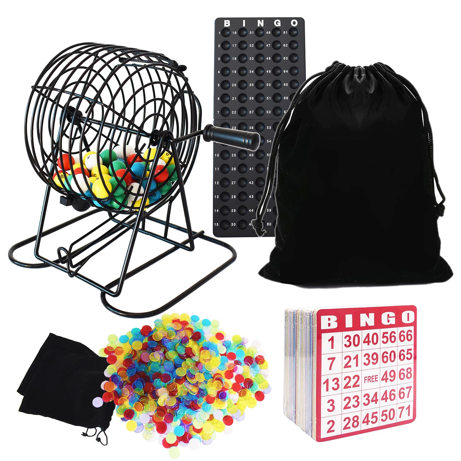 Yuanhe Deluxe bingo cage with 8-inch rotor for smooth, random draws during games