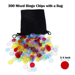 Yuanhe bingo chips in translucent hues for quick tracking.