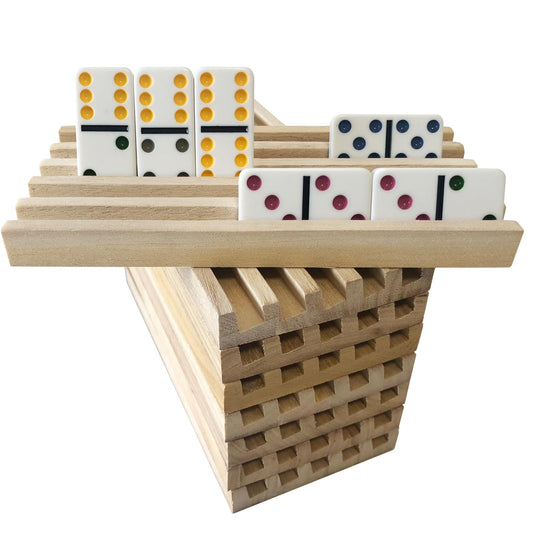 Yuanhe domino holder tray wood grain detail highlights quality and natural texture.