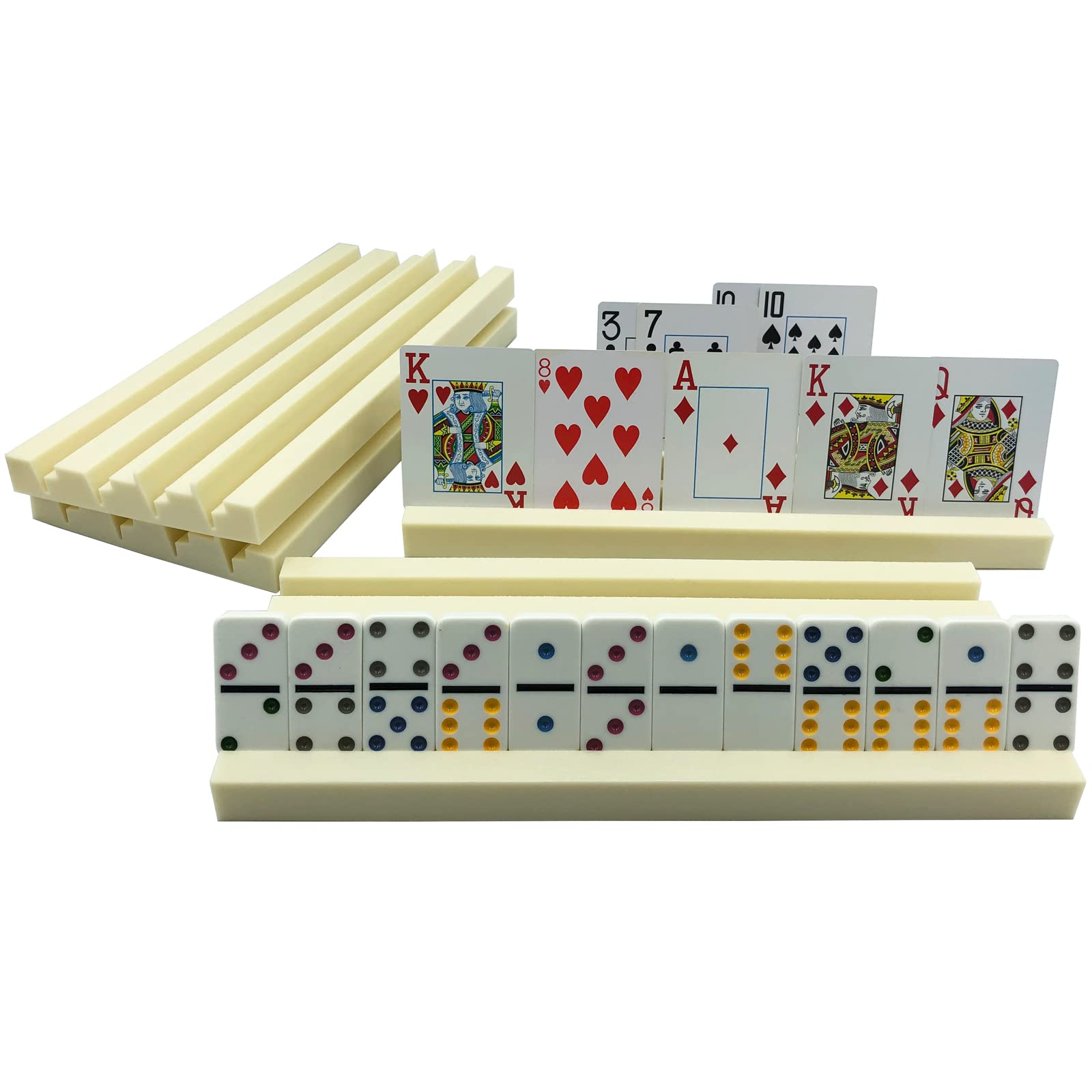 Yuanhe domino trays organize tiles during a 2-4 player game night.