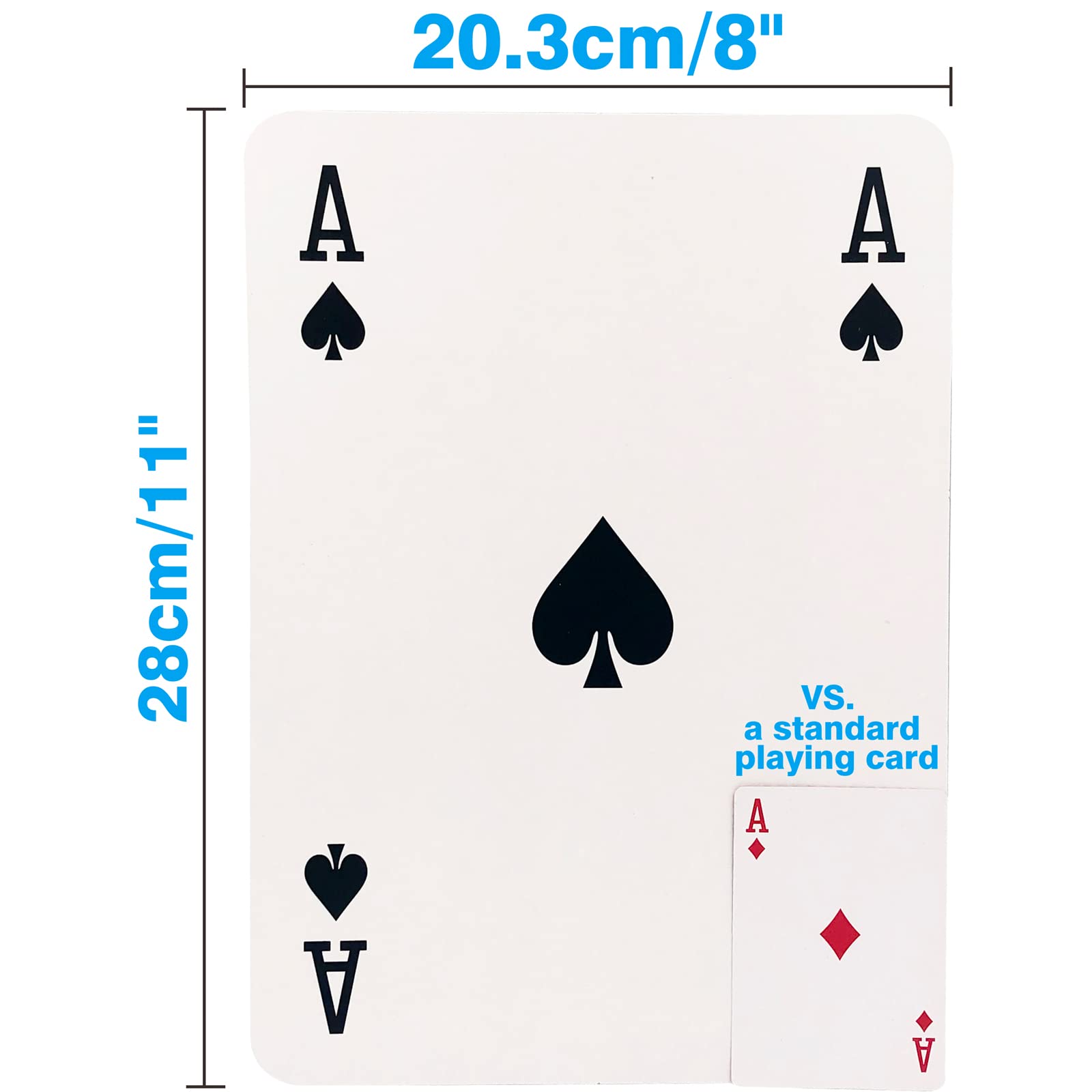Yuanhe giant playing cards arranged for poker and classic games with easy handling