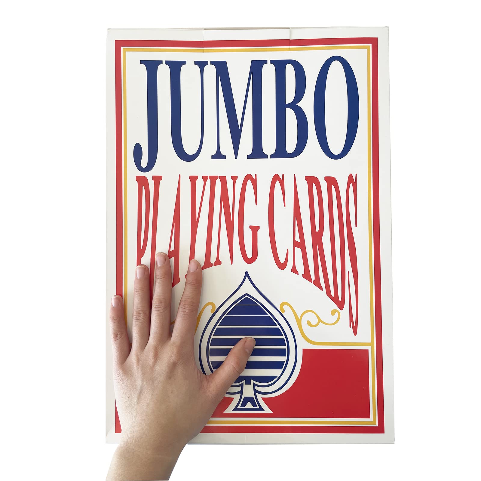 Yuanhe jumbo large cards flat lay, shows full deck size for kiosks and parties.