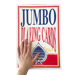 Yuanhe jumbo large cards flat lay, shows full deck size for kiosks and parties.