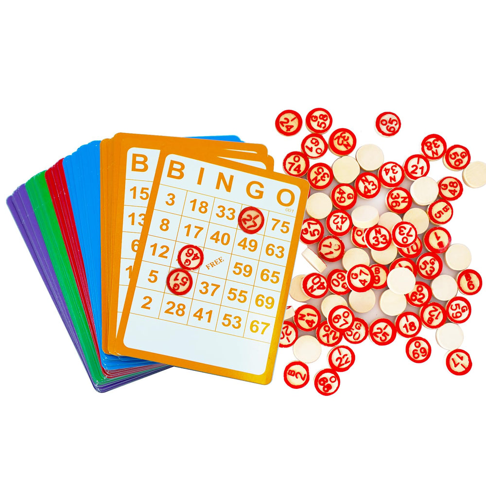Yuanhe Vintage Bingo Set cards laid out for a lively family game night