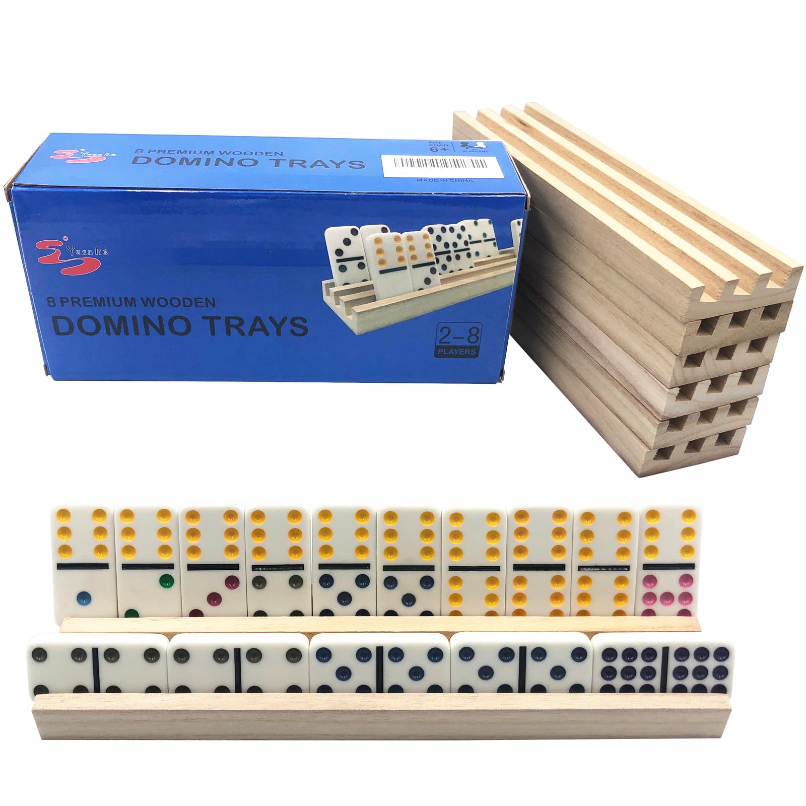 Solid wood finish and natural grain highlight craftsmanship in Yuanhe display racks.