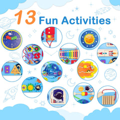 YUANNA Activity Cube wooden panel durable design supports curious hands during creative exploration