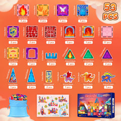 YUANNA Dragon tiles with 3-inch bases offer easy grasp for little hands.