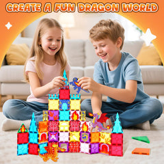 YUANNA dragon-world tiles in action support creative construction play.