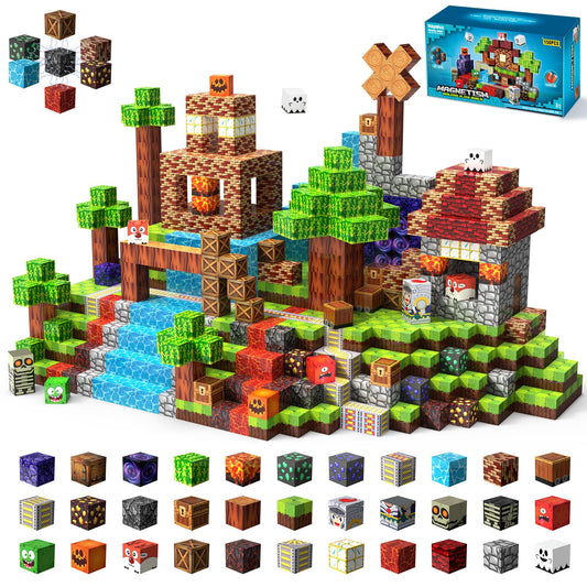YUANNA magnetic blocks pack enables creative play and sturdy builds for ages 3+.