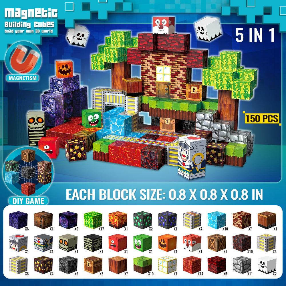 YUANNA blocks compatible with major magnetic tile sets to expand possibilities.