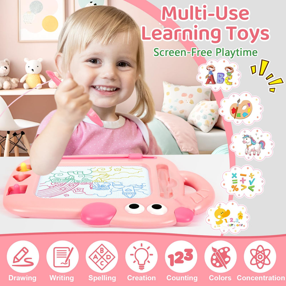 YUBALEER doodle board with color zones engaging kids during learning play