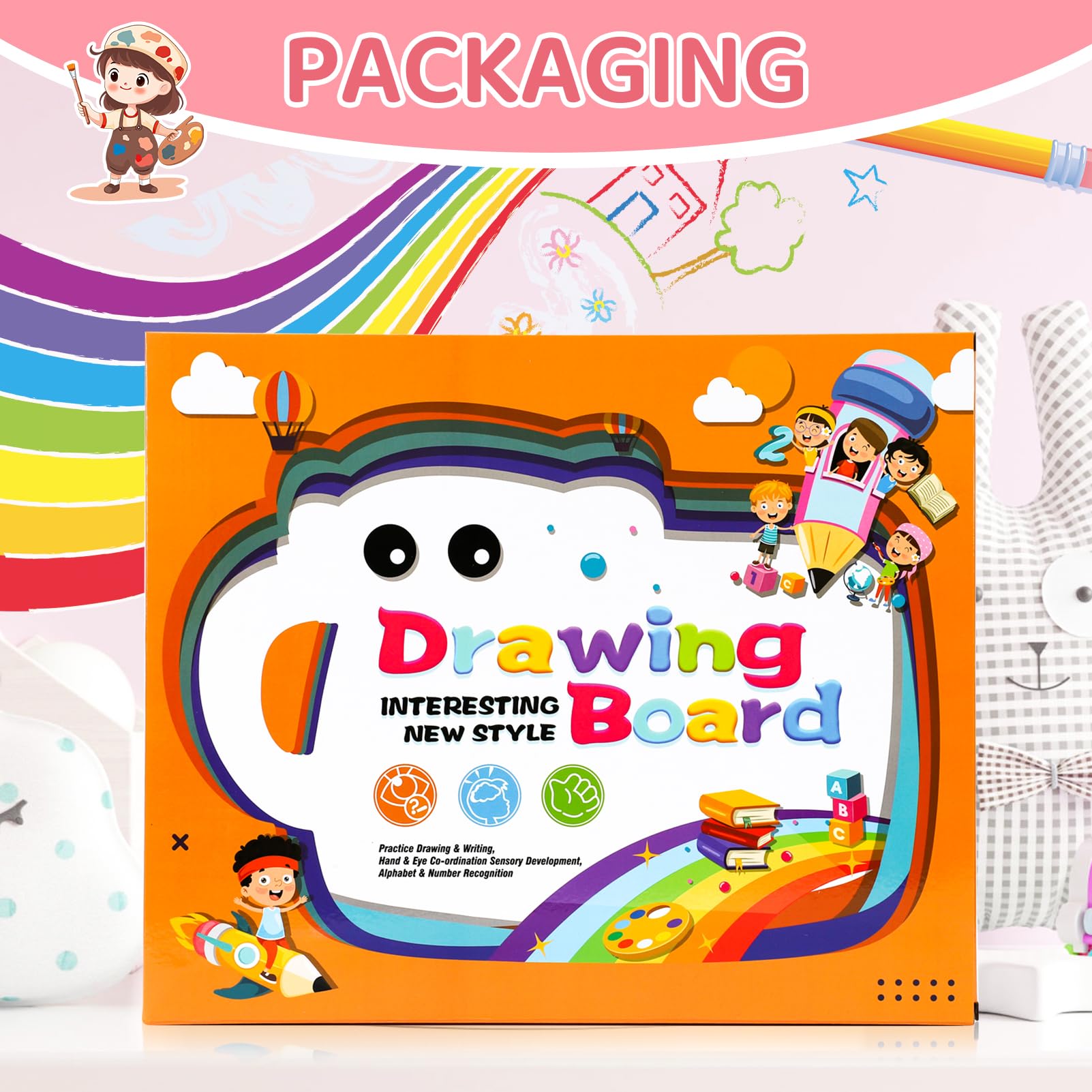 YUBALEER compact doodle board fits bags for on-the-go entertainment