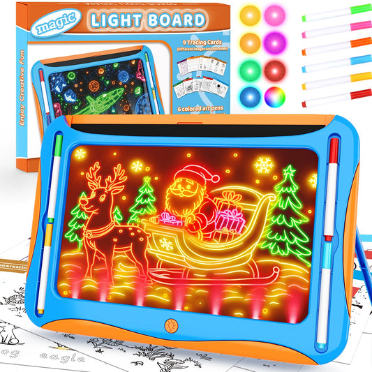 YUBALEER Magic LED drawing board blue top view sparks kid creativity