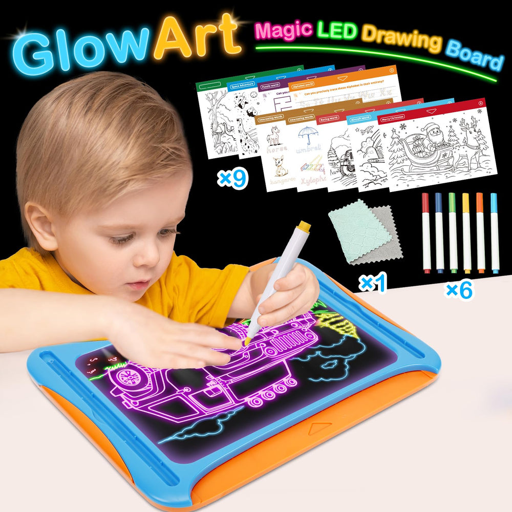 YUBALEER glow drawings light up, enhancing nighttime creativity for kids