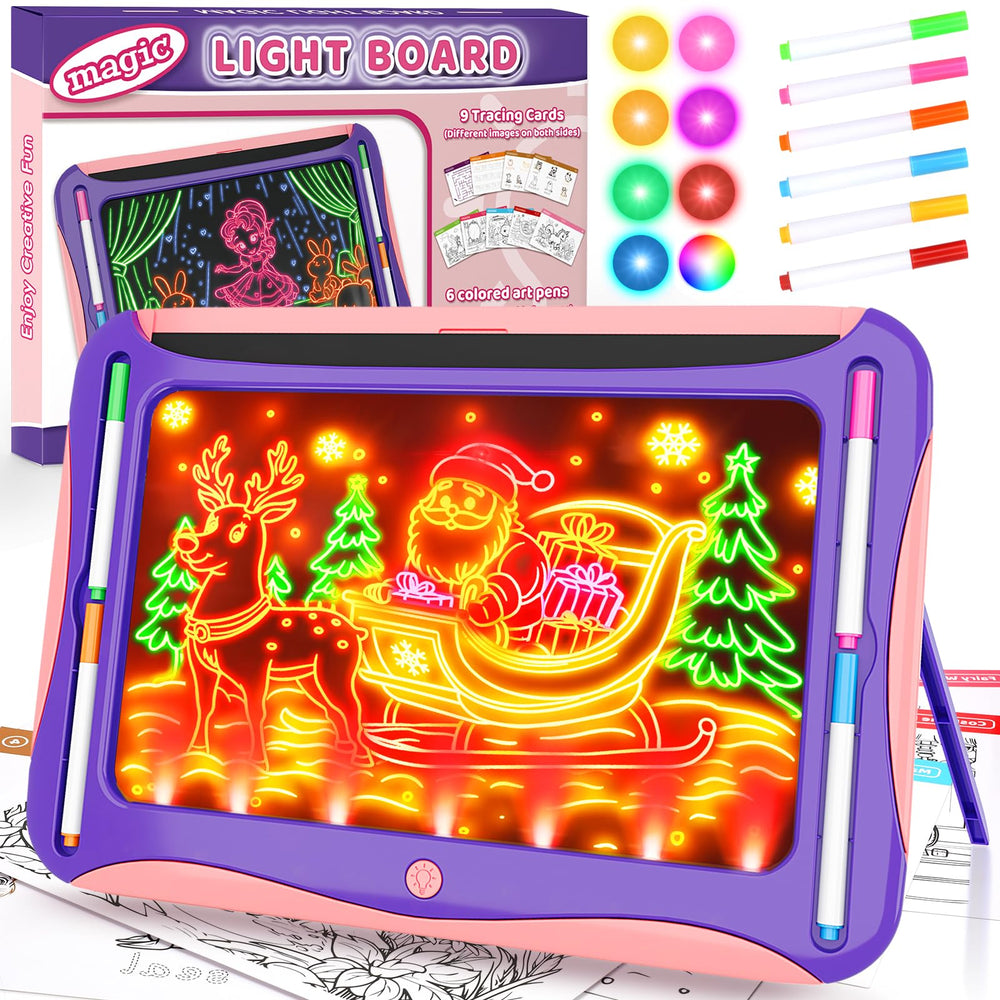 YUBALEER Magic LED drawing board with trace surfaces for creative drawing sessions.