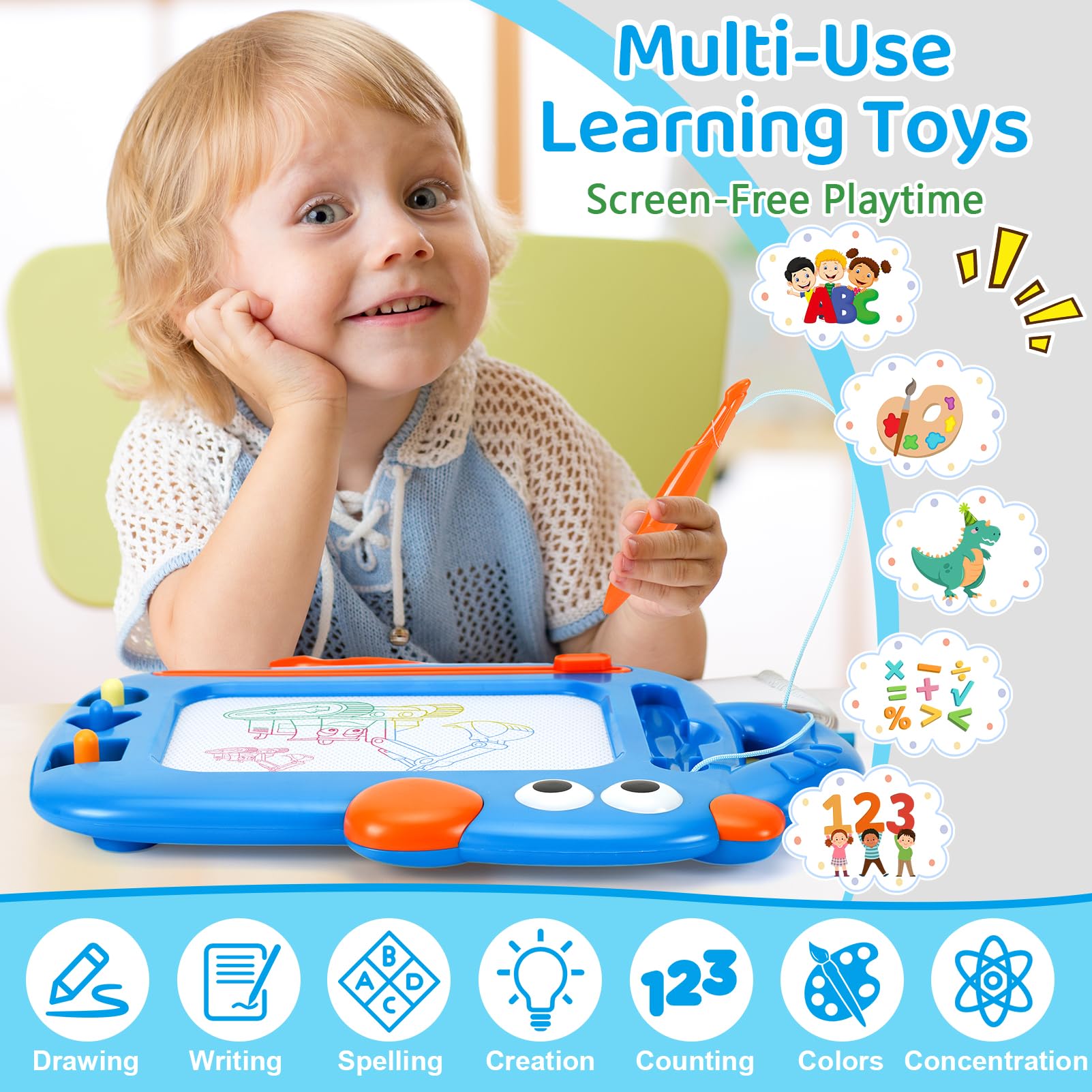 YUBALEER magnet pen with doodle board for creative play