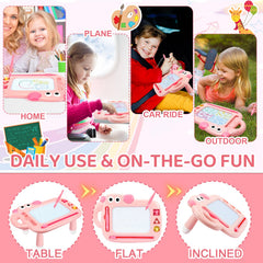 YUBALEER portable kids doodle board with handles for travel