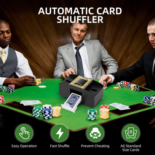 YUCEEN shuffler loading cards for fast, even distribution during games