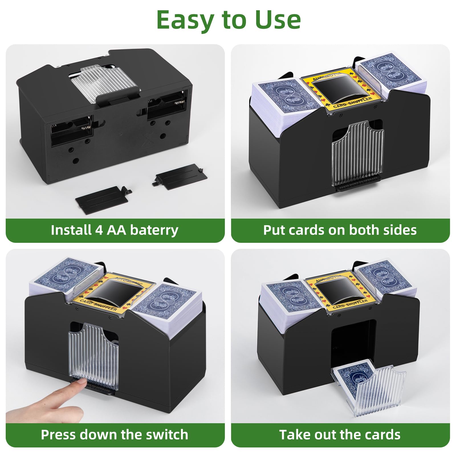 YUCEEN shuffler suitable for UNO and casino-style card games
