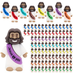 YuDanae brown mini Jesus figurine for Easter crafts and Sunday school décor.