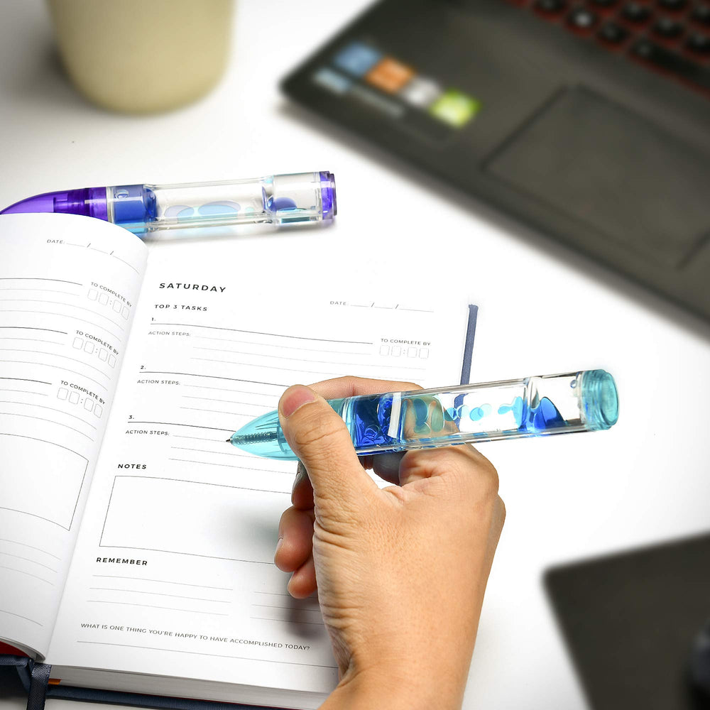 Soothing visuals from Yue Motion Lava Pens help focus and calm.