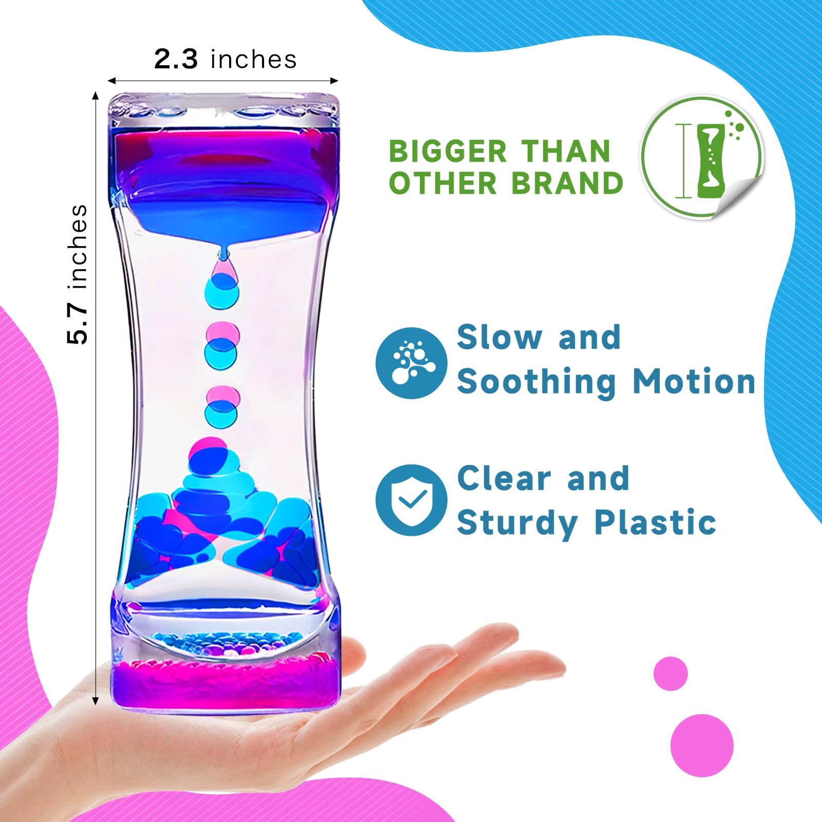 YUE MOTION bubbler shows colorful liquid flow for focused viewing.