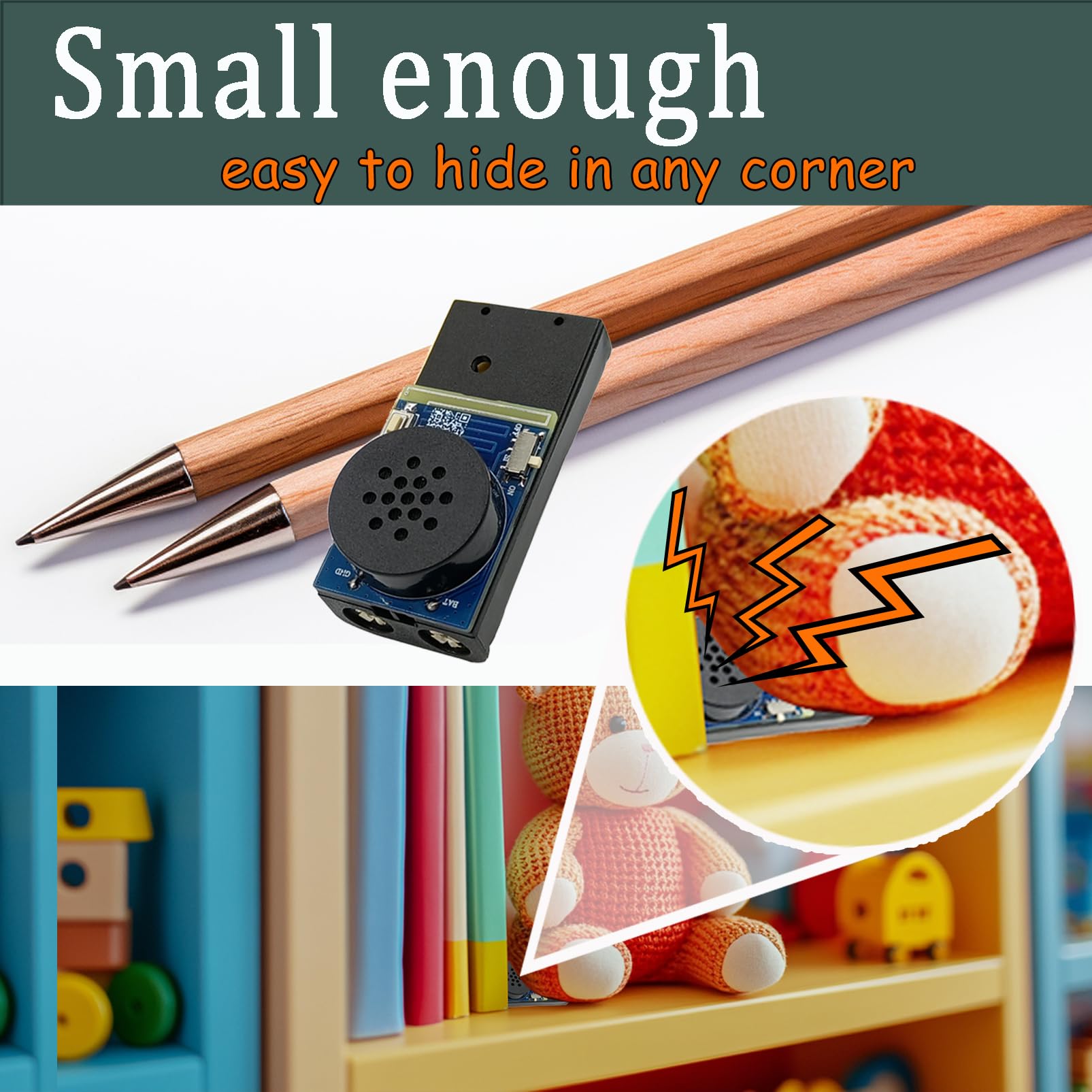 YueFeiAud compact prank device ideal for discreet party setups.