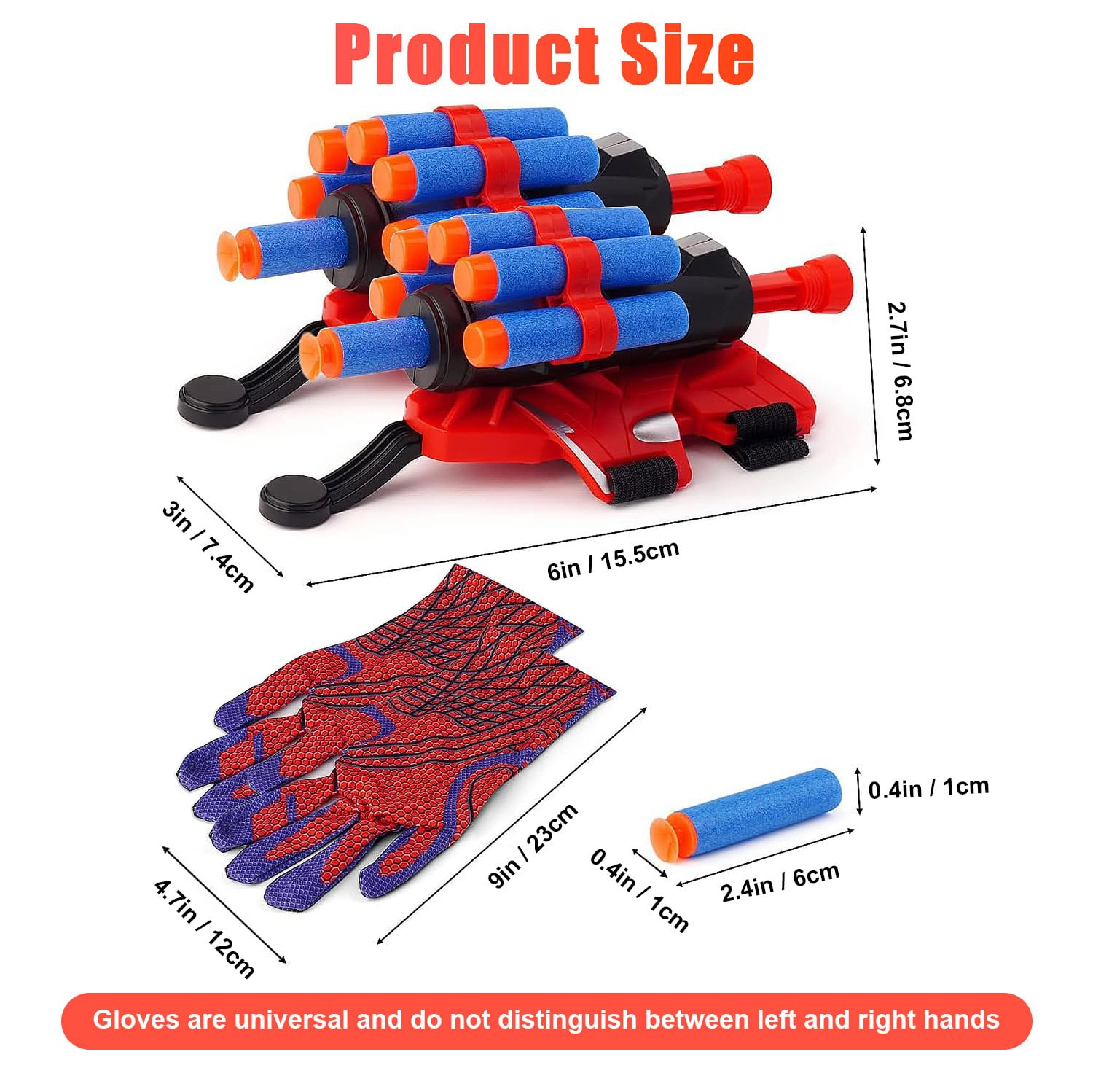 YUETIANE Spider Web Shooter glove right hand ready for dynamic play.
