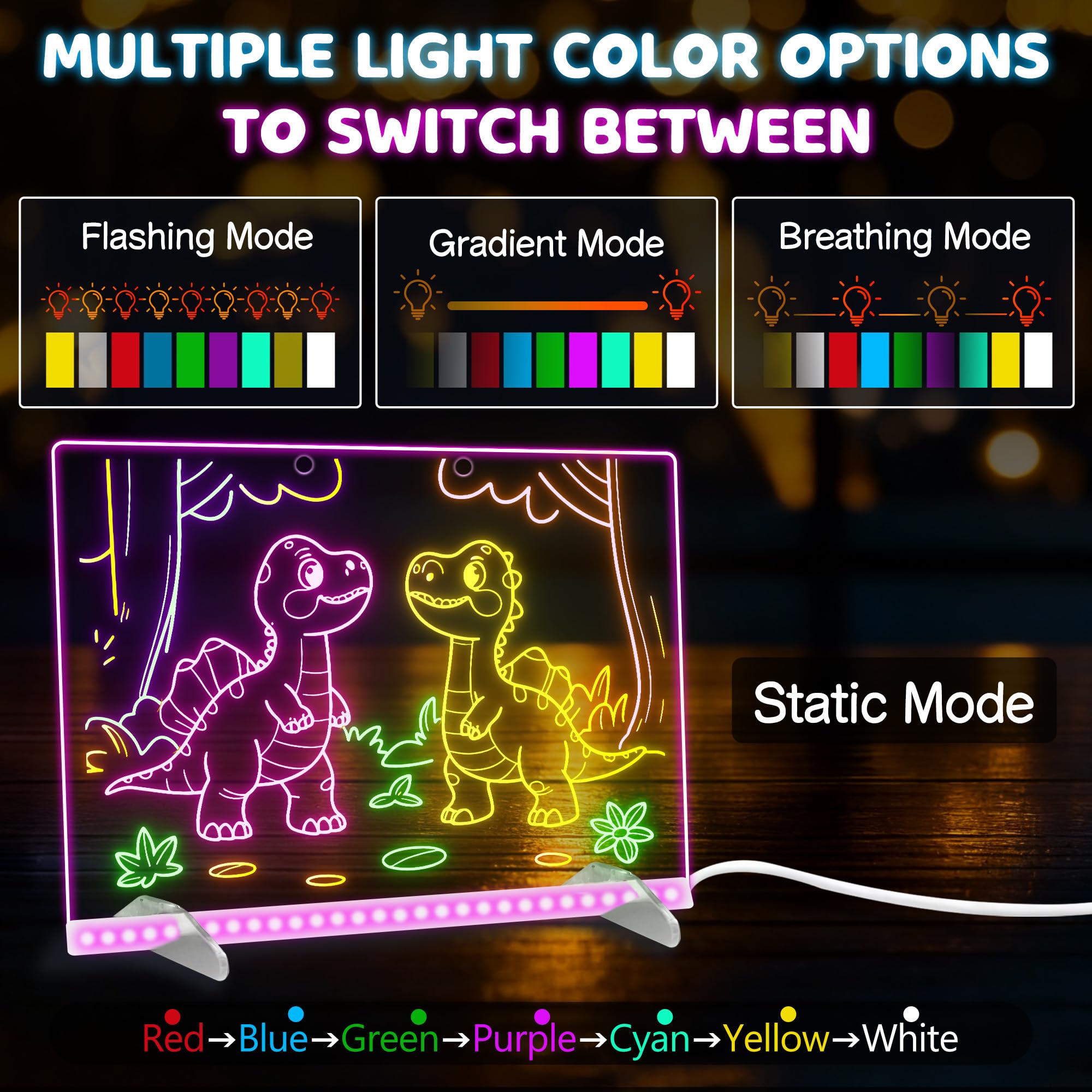 Yueur LED Drawing Board scratch-resistant surface and ease of cleaning